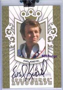 2007 SPORT KINGS AUTO GOLD EVEL KNIEVEL /10 AUTOGRAPH MOTORCYCLE 