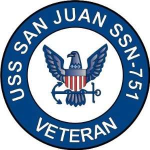  US Navy USS San Juan SSN 751 Ship Veteran Decal Sticker 3 