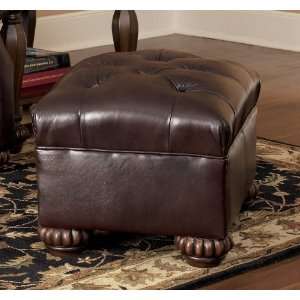  BRENTWOOD MAHOGANY ACCENT OTTOMAN BY ASHLEY