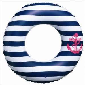  Bud Swim Ring Stripe Nautical Inflatable in Blue / White 