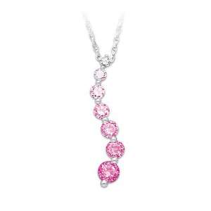   Cancer Awareness Crystal Pendant Necklace Journey Of Hope Jewelry