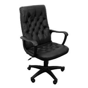  High Back Traditional Black Leather Executive Swivel 