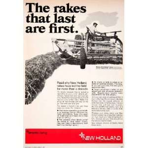  1969 Ad Sperry Rand New Holland Rolabar Rake Model 256 