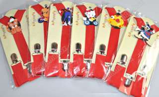 Red Cartoon Children Toddlers Suspenders Trousers Baby  
