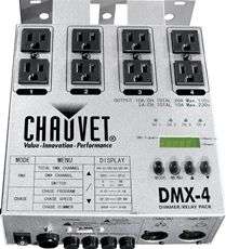 Chauvet DMX 4 4 Channel DMX Dimmer/Relay Switch Pack + 16 Chase 