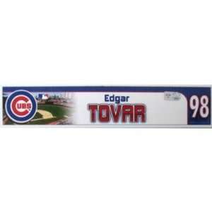  Edgar Tovar #98 Chicago Cubs 2010 Game Used Locker Room 