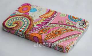 Charming Leather Bohemian Style Hard Case F Iphone 4 4G  
