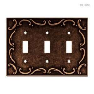   Wall Plate   French Lace   Sponged Copper L 64279