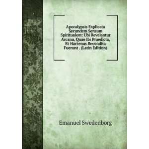   hactenus recondita fuerunt (Latin Edition) Emanuel Swedenborg Books