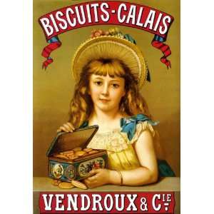  Ferdinand Champenois Lithograph Vendroux Biscuits Calais 