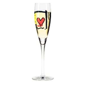  Champagne Glass, Pearls, Heart, Designer Color Enamel Prosecco 