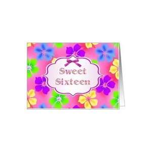  Birthday, Sweet 16   Colorful Hibiscus flower Card Toys & Games
