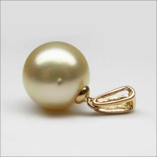 HIGH LUSTERROUND12.1MM SOUTH SEA PEARL PENDANT,18 GOLD  