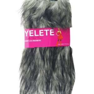  Ladys Furry Leg Warmers With 3 Toned Highlight   Yelete Fluffy 