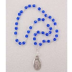  St. Anthony Carded Glass Beaded Chaplets W/silver Ox 