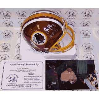  John Riggins Autographed Mini Helmet   Riddell w HOF 92 