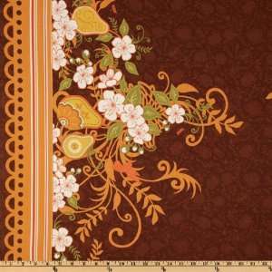  44 Wide Decadence Lace Floral Double Border Chocolate 
