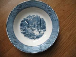 up for sale vintage currier and ives early winter soup bowl from