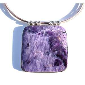  Charoite, Magical Stone Collection Square Necklace Set 