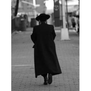  Lower East Side, A Chasid Walking, New York City Stretched 