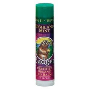  Badger Highland Mint Lip Balm Stick Organic Other Skin 