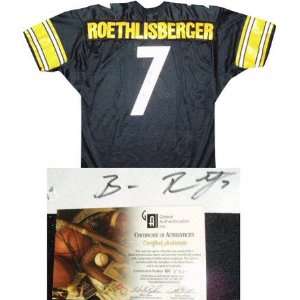  Ben Roethlisberger Autographed Black Custom Jersey Sports 