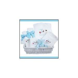  Luxury Personalized Layette Gift Basket   Blue Baby