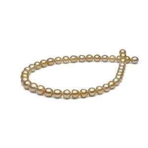  Golden South Sea Baroque Pearl Necklace, 8.7 10.9 mm 