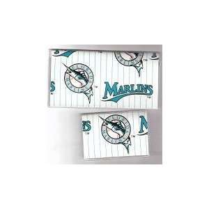  Checkbook Cover Debit Set Made with MLB Florida Marlins 