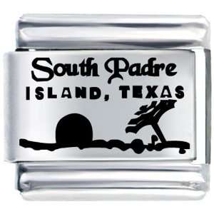 South Padre Texas Themed Travel Flags Charms Italian