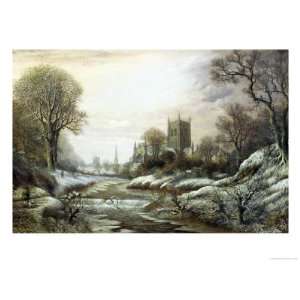 Worcester from the South West Giclee Poster Print by Charles Leaver 