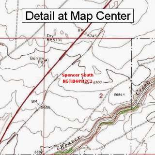  USGS Topographic Quadrangle Map   Spencer South, Idaho 