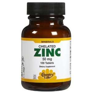 Chelated Zinc 50 Mg, 100 tab, Pack of 3