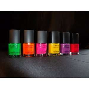  Cherimoya Neon Set of 6 Nail Polish like kleancolor nail 