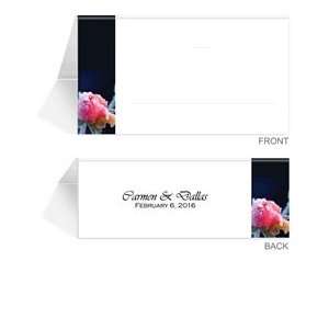  240 Personalized Place Cards   Dawn Frosted Rose Office 