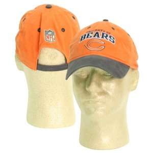 Chicago Bears 2 Tone Faded Adjustable Baseball Hat   Orange / Gray