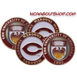  (4) Chicago Maroons Golf Ball Markers