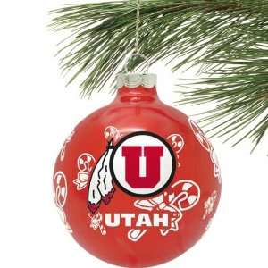  Utah Utes Traditional Glass Ball Ornament Sports 