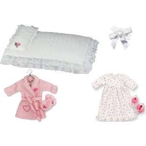  6 Item Bundle Sophias Doll Clothes & Bed Set Nightgown 