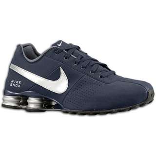 MENS CLASSIC NIKE SHOX DELIVER RUNNING SHOES LEATHER OBSIDIAN/SILVER 