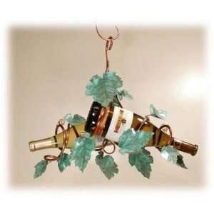  Copper Double Hanging Wine Holder