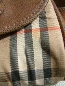 Rare Vintage Burberry Burberrys Haymarket Check & Nappe Leather Belt 