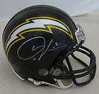   tomlinson autographed si gned chargers mini helmet expedited shipping