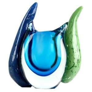  Glass Blue Sommerso Vase Beautiful 100% Handblown Art X736 