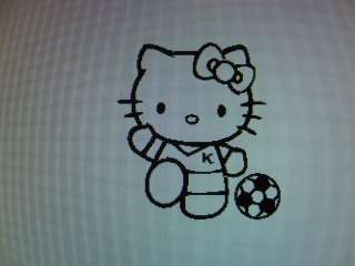 Hello Kitty SOCCER player ball vinyl decal sticker available in 23 