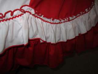 Ladies Valentine Red/White Square Dance Skirt Promenade Fashions M 