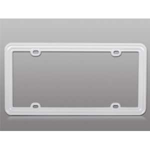  Car Automotive License Plate Frame Solid Pearl White Hard 