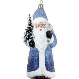  Ino Schaller Blown Glass Ice Blue Santa by Joy To The 