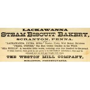   Ad Lackawanna Steam Biscuit Bakery Scranton Oyster   Original Print Ad