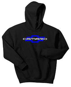 CAMARO HOODIE BLACK SWEAT SHIRT CHEVY CHEVROLET SS Z28 MUSCLE CAR BOW 